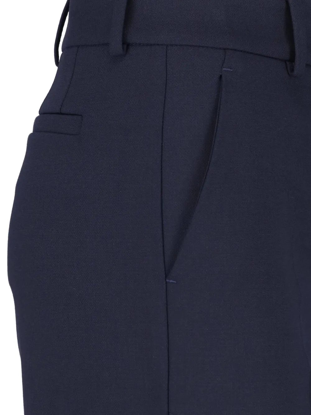 Incotex Plooibroek met omgeslagen pijpen Blauw