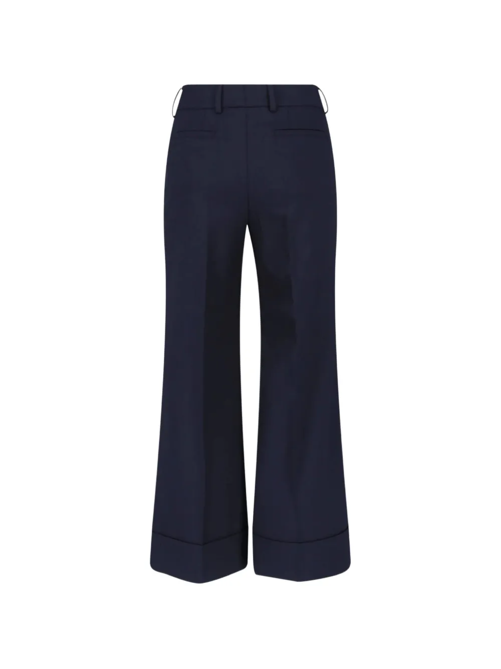 Incotex Plooibroek met omgeslagen pijpen Blauw