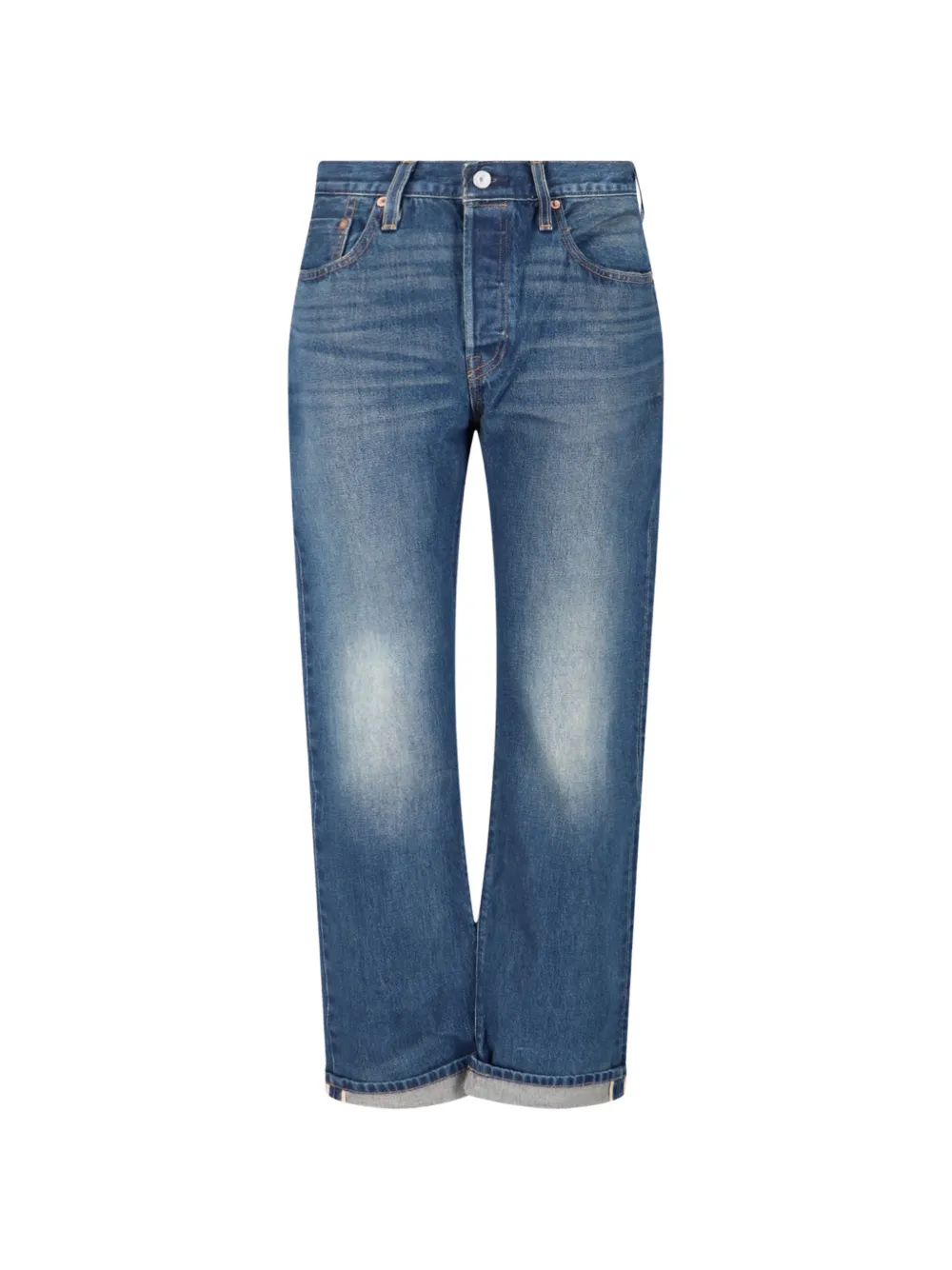 Levi's selvedge faded-effect jeans - Blu
