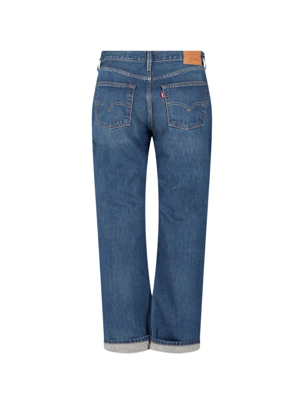 Levi's selvedge faded-effect jeans Blauw