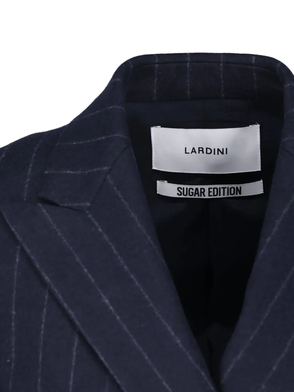 Lardini X Sugar Pinstripe Double-breasted Jacket in Blue, view 5