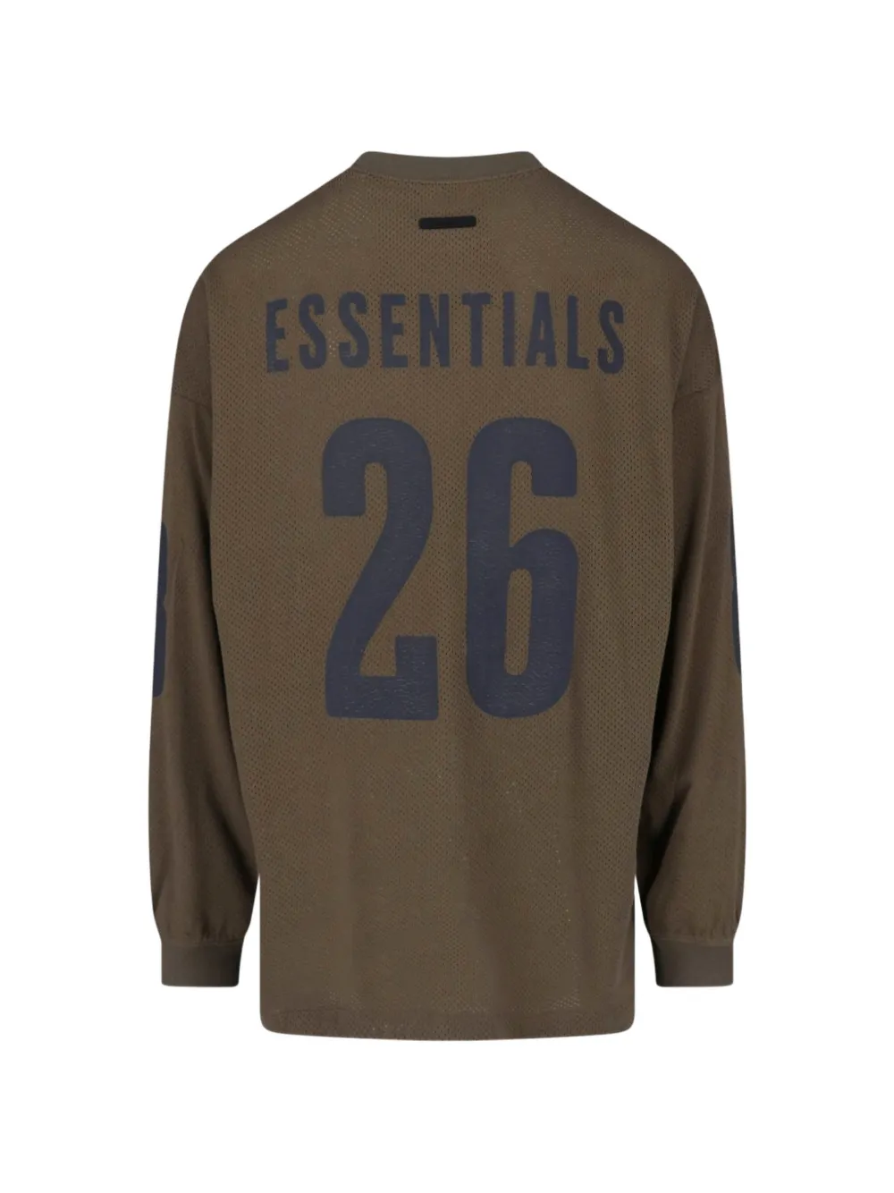 FEAR OF GOD ESSENTIALS T-shirt met logoprint en mesh Bruin