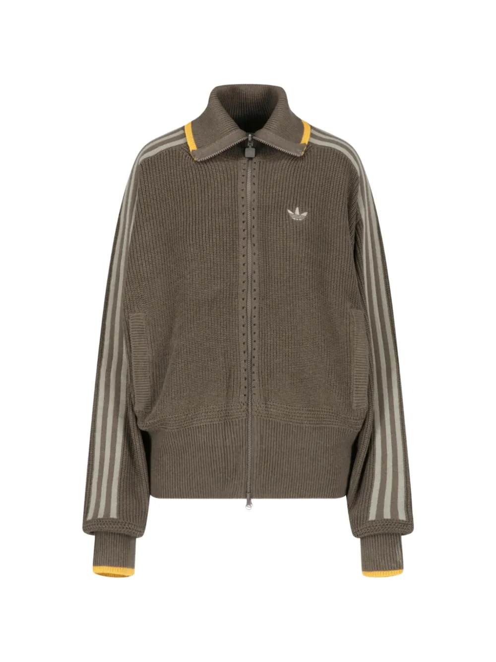 adidas Firebird logo-embroidered zip-up cardigan - Verde