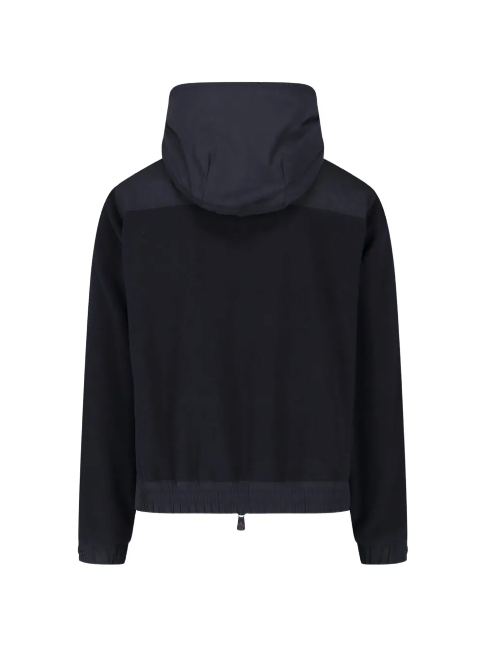 Moncler Grenoble hooded zip-up panelled jacket Zwart