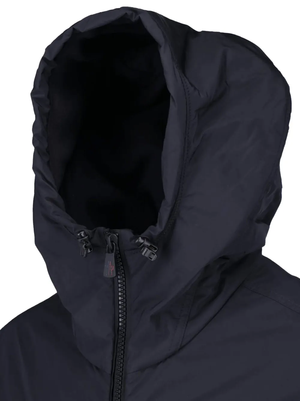 Moncler Grenoble hooded zip-up panelled jacket Zwart