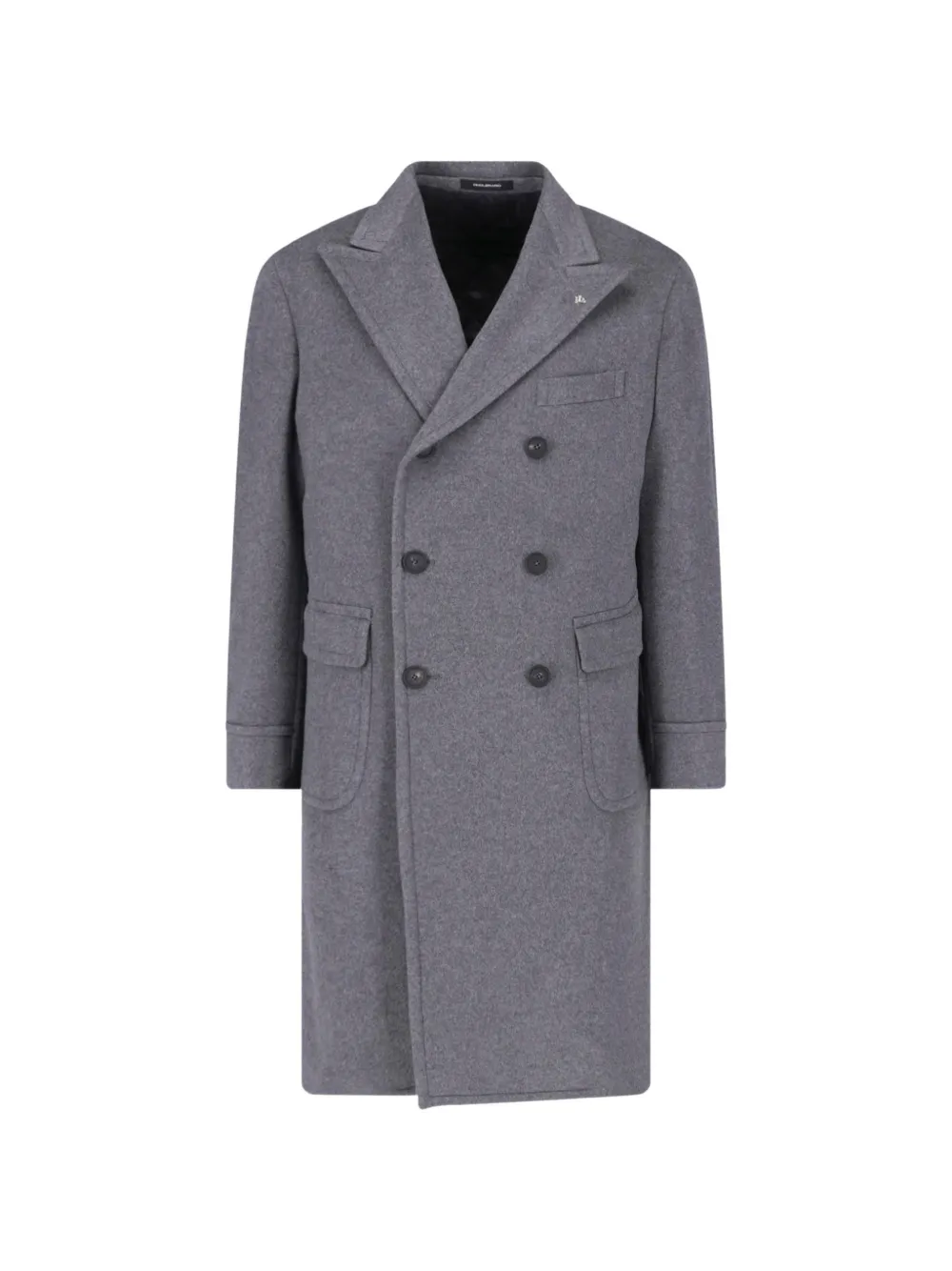 Tagliatore double-breasted peak-lapel coat - Grigio