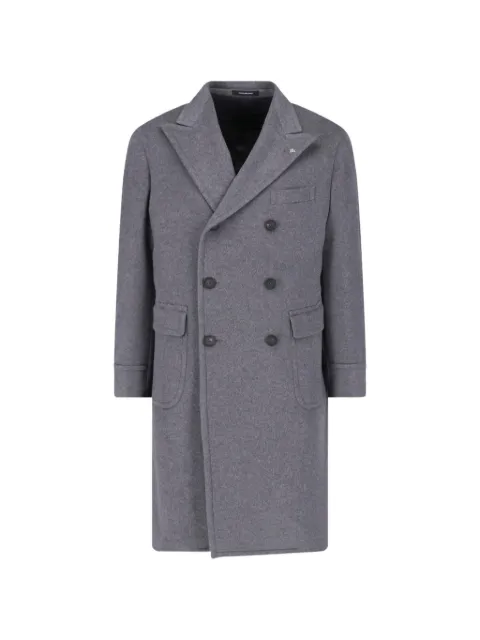 Tagliatore double-breasted peak-lapel coat