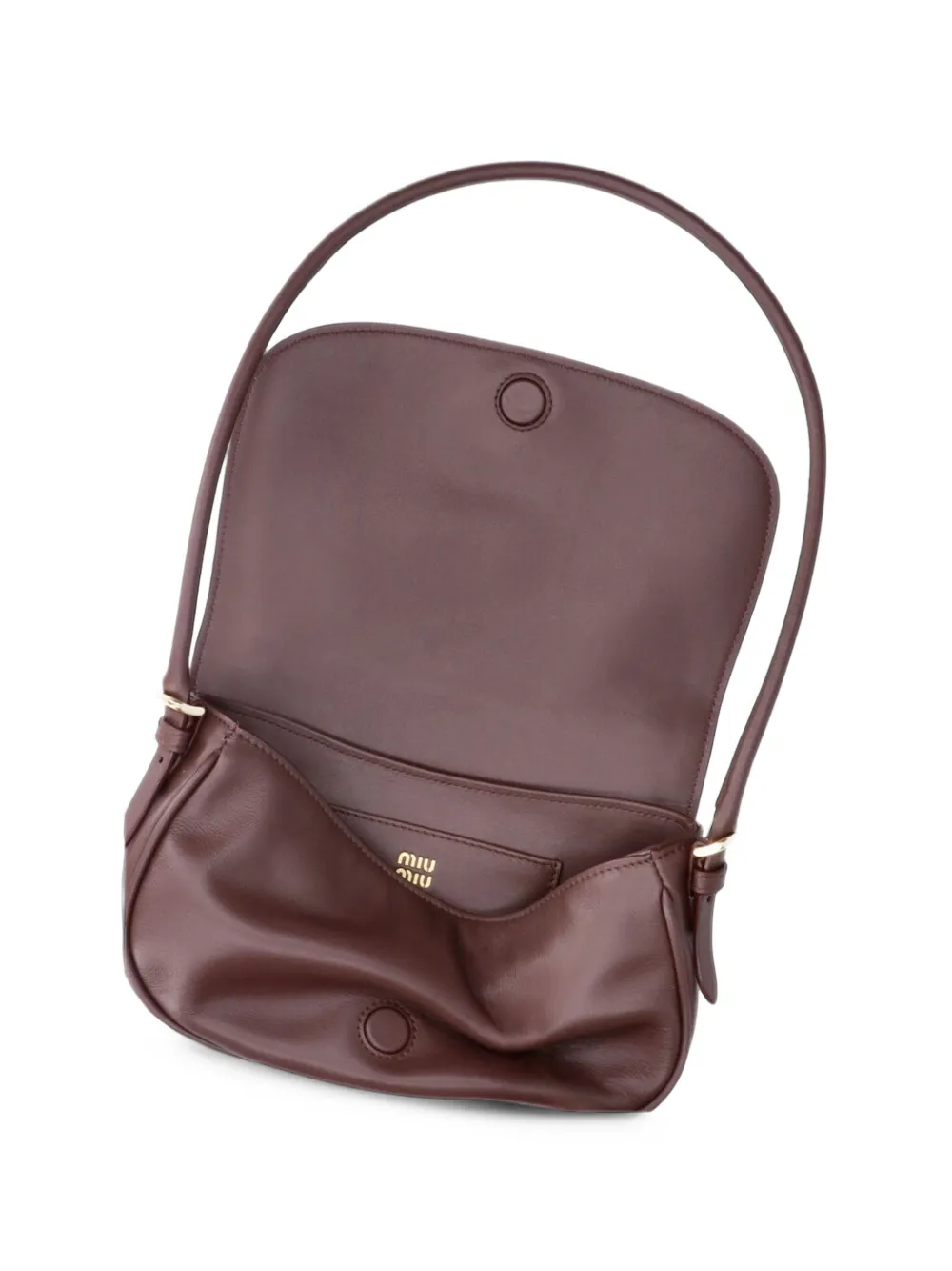 Miu Leren buidel Bruin