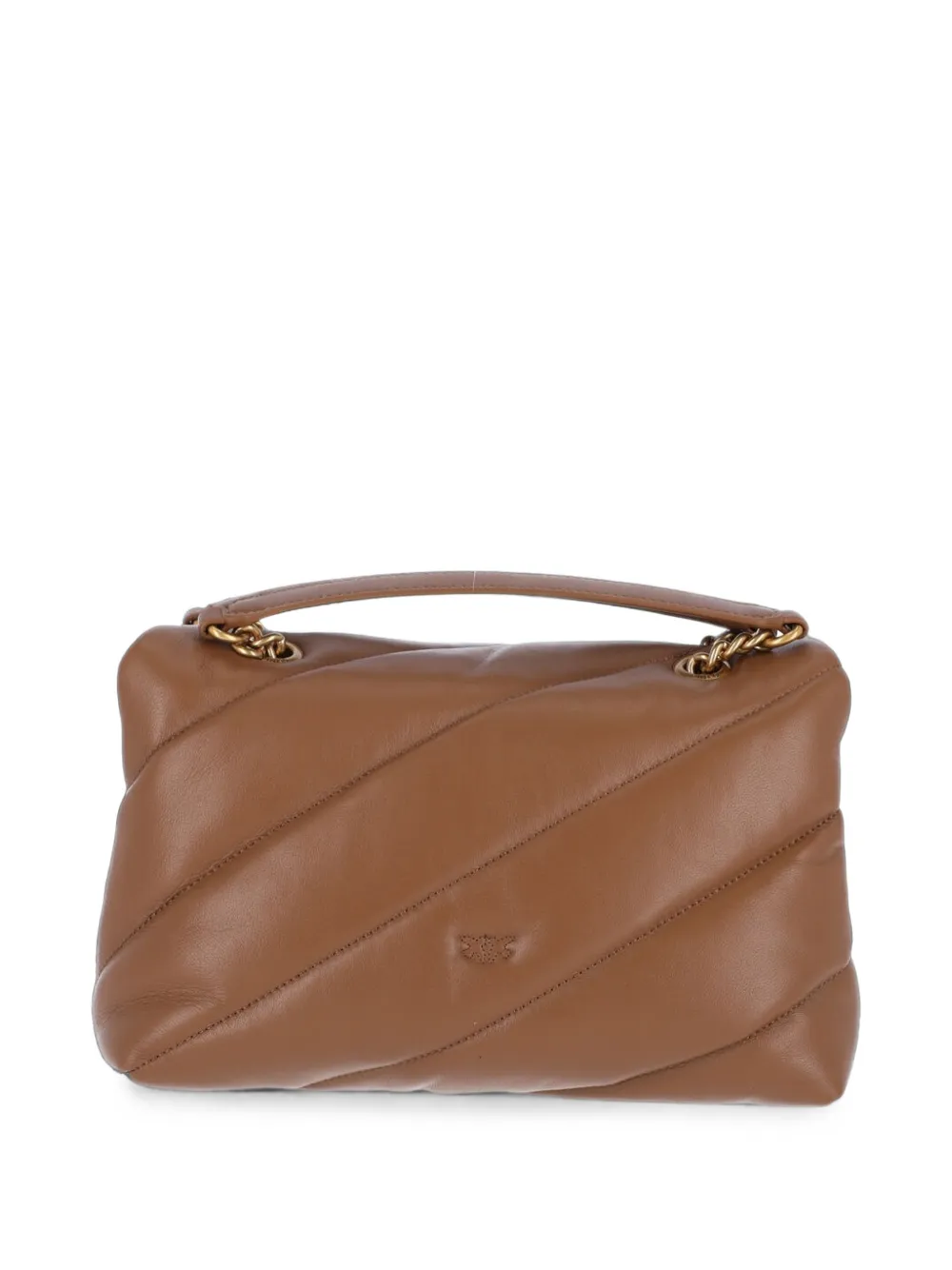 PINKO Medium Love Bag gewatteerde leren schoudertas Bruin