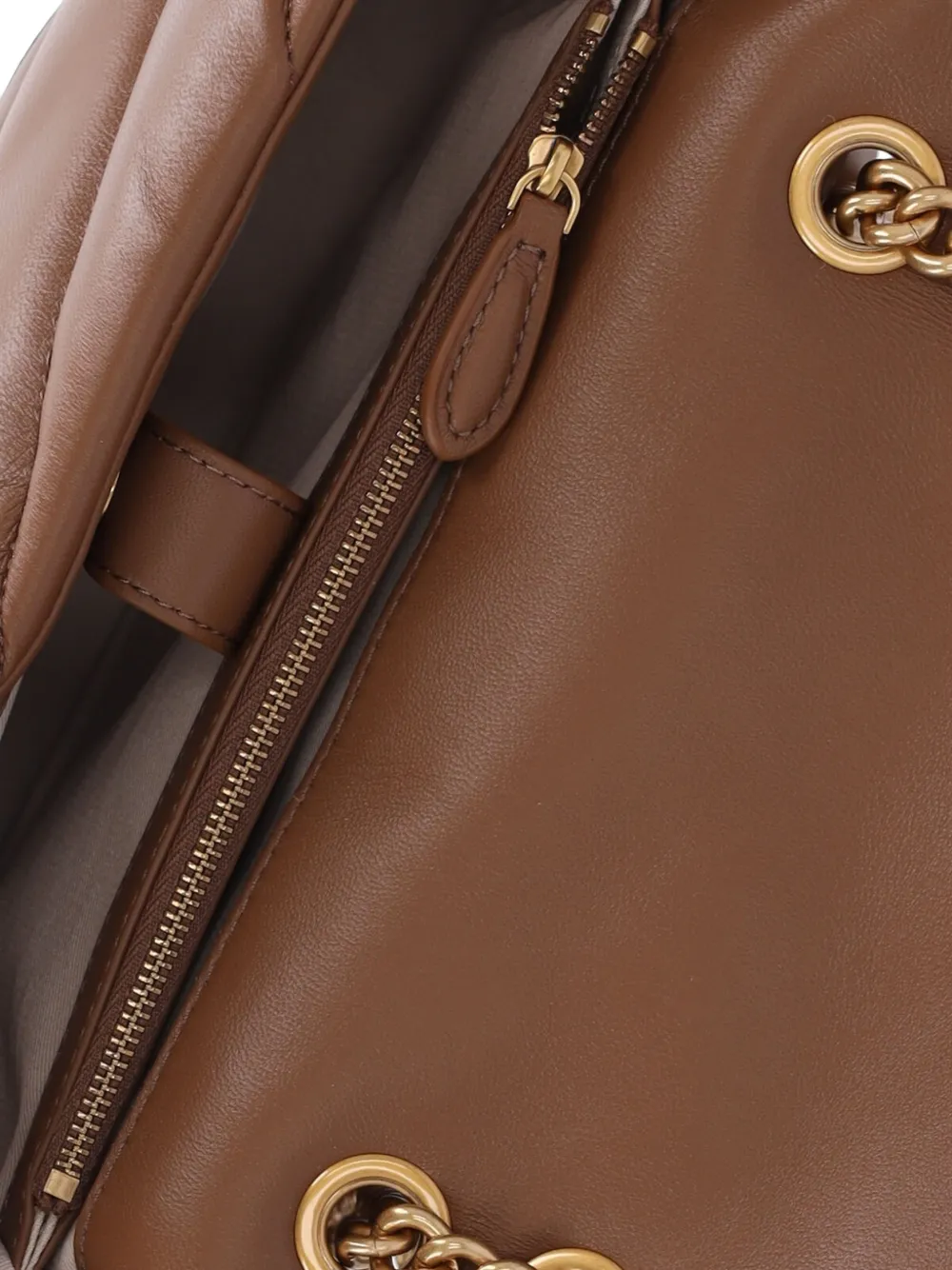 PINKO Medium Love Bag gewatteerde leren schoudertas Bruin