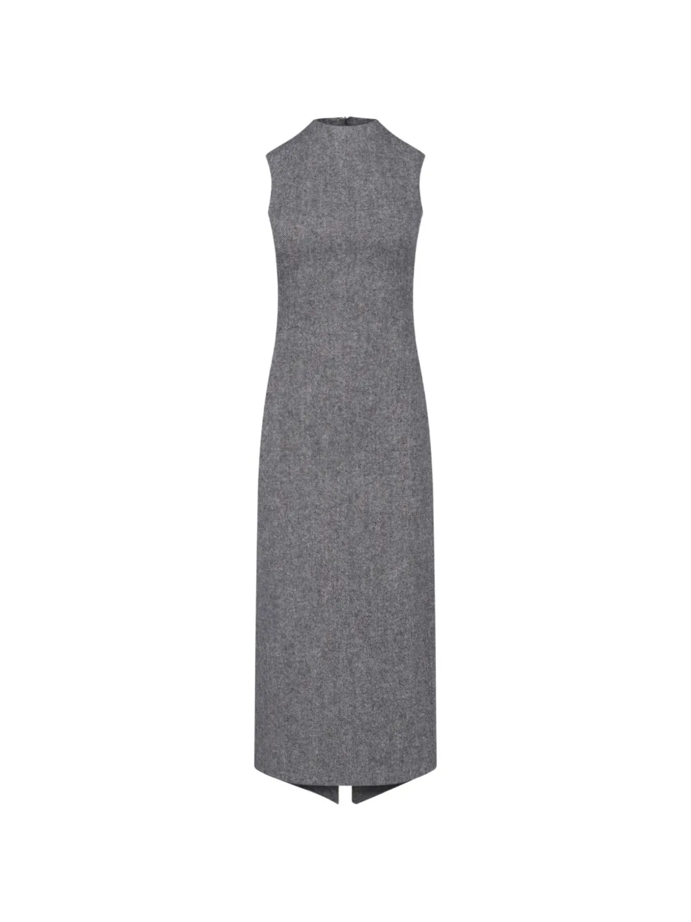 Maison Margiela herringbone-pattern sleeveless midi dress