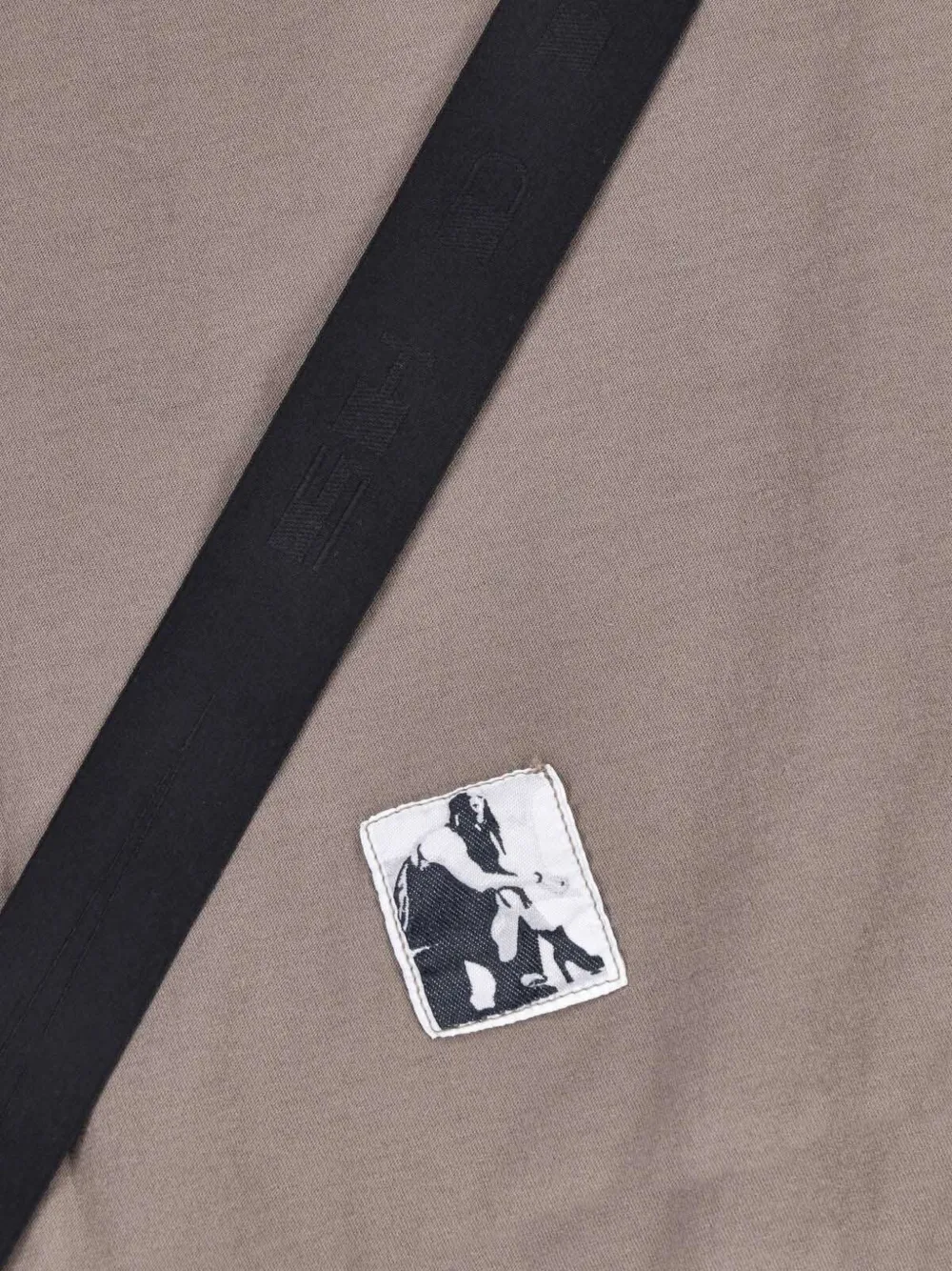 Rick Owens DRKSHDW graphic-print hanging-strap T-shirt Grijs