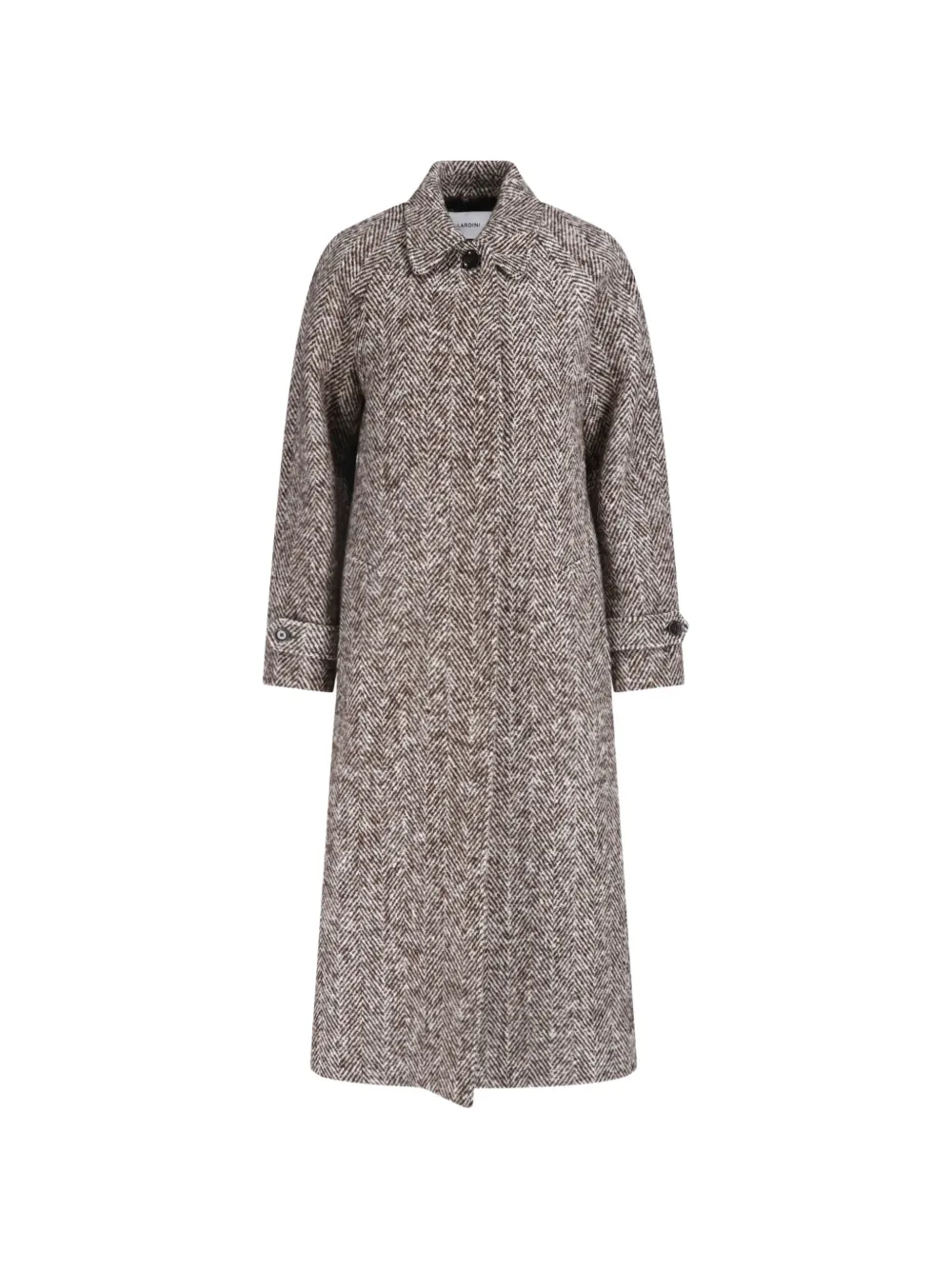 Lardini x Sugar herringbone-pattern belted coat