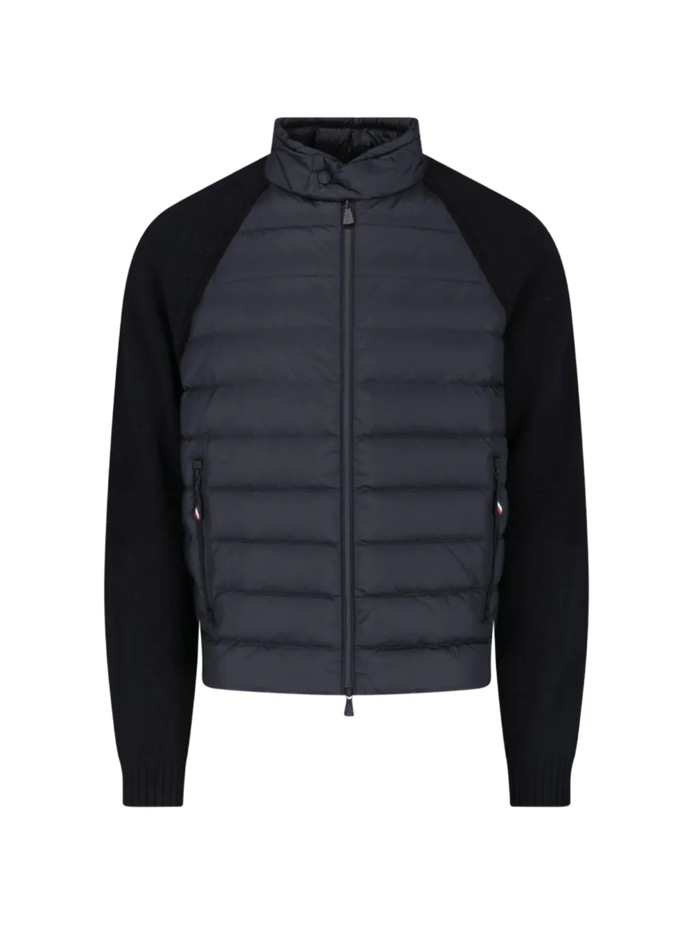 Moncler Grenoble quilted panel zip-up cardigan