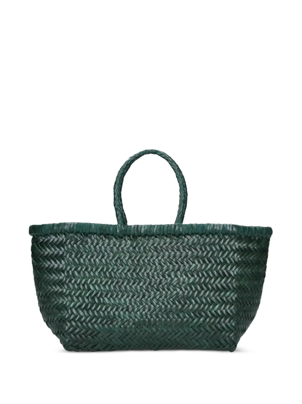 DRAGON DIFFUSION sac cabas en cuir à design tressé - Vert