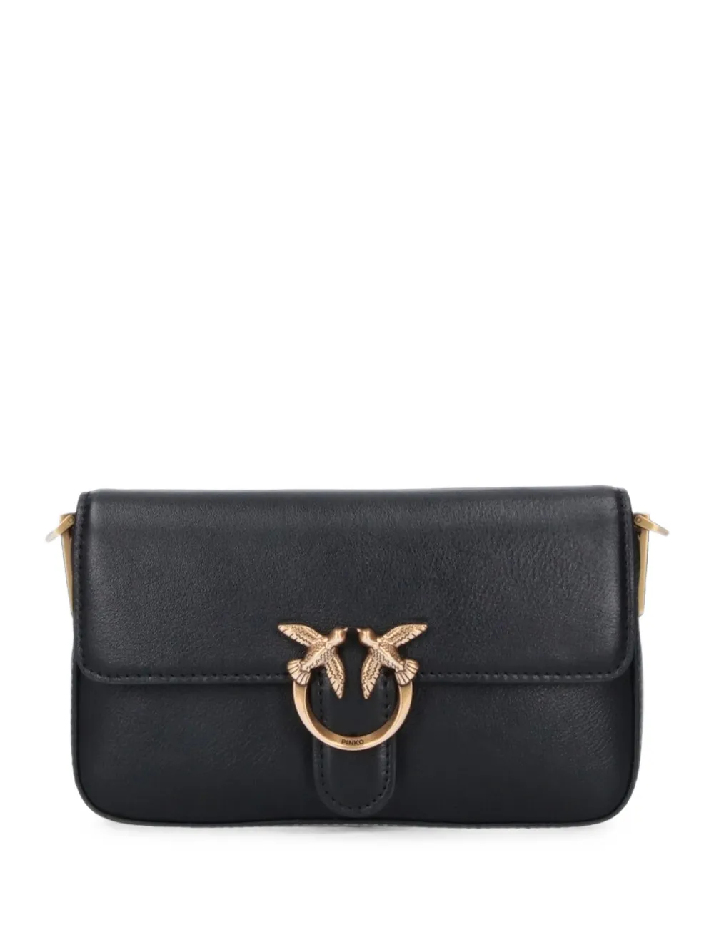 PINKO Baby Love Bag leather crossbody bag - Nero