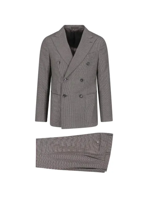 Caruso houndstooth double-breasted suit