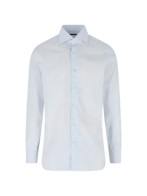 Barba spread-collar button-down shirt