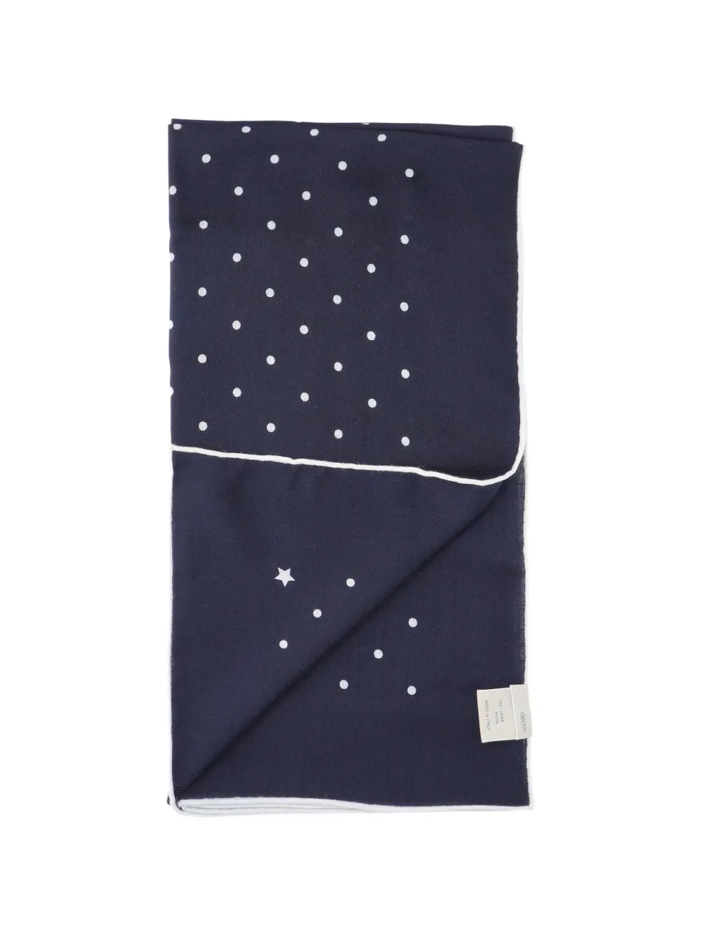 Destin Sjaal met stippen en sterren-print Blauw