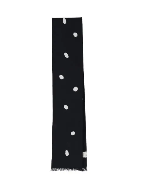 Destin polka-dot fringed scarf