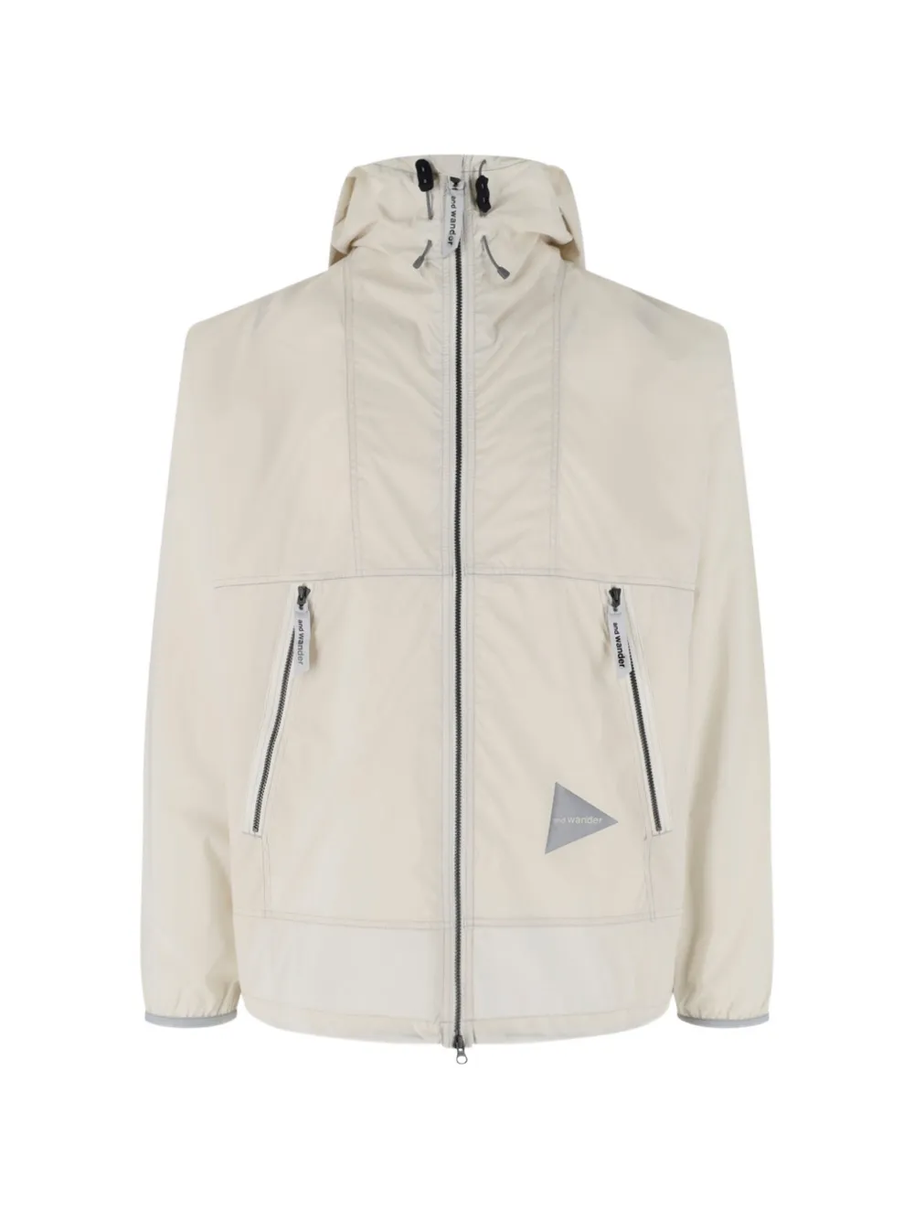 and Wander Pertex hooded zip-up jacket - Weiß