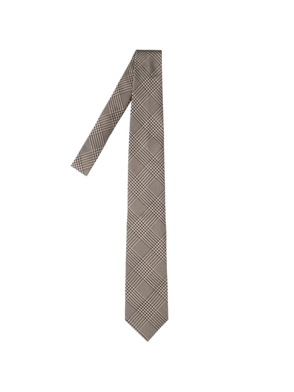 TOM FORD Prince of Wales check tie - Toni neutri