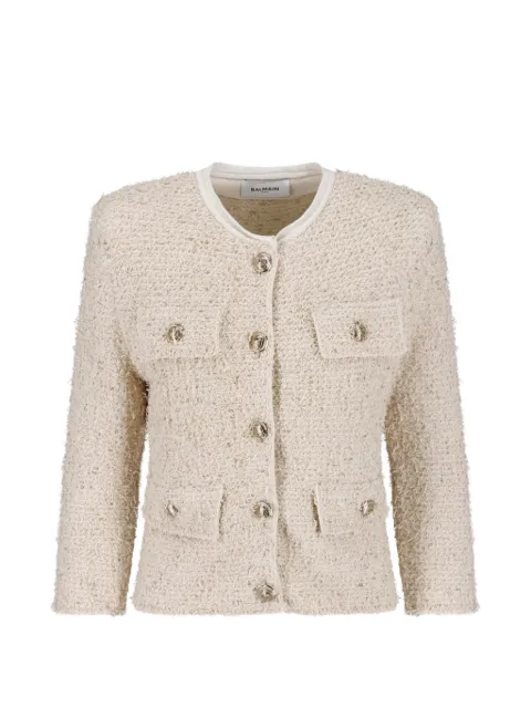 Balmain button-up tweed jacket
