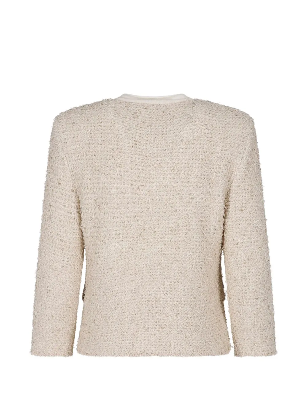 Balmain button-up tweed jacket Beige