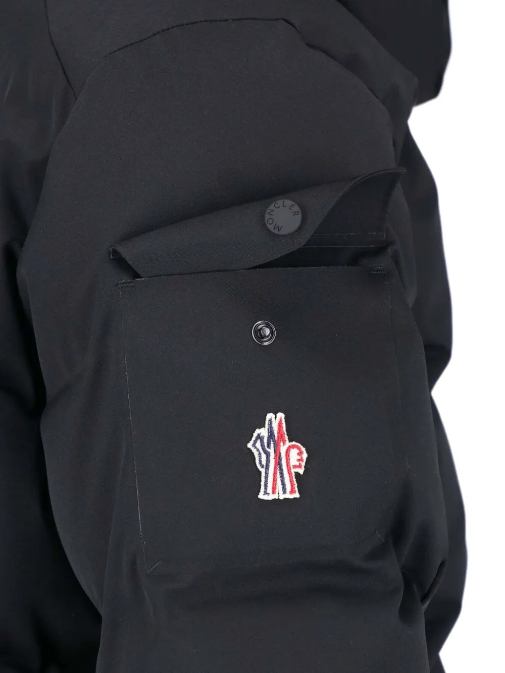 Moncler Grenoble hooded padded jacket Zwart