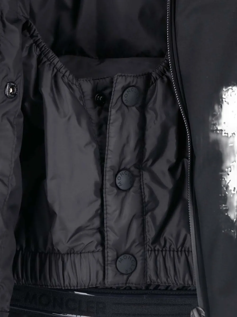 Moncler Grenoble hooded padded jacket Zwart