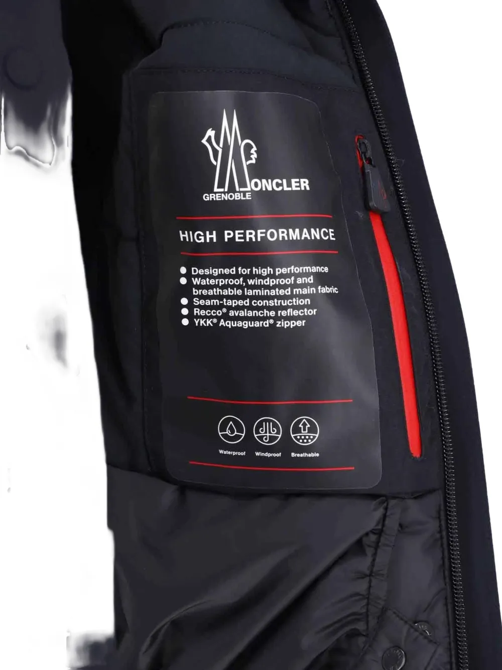 Moncler Grenoble Jack met hoge hals Zwart