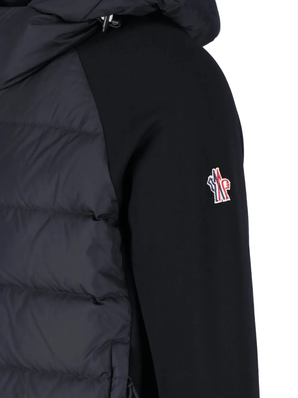 Moncler Grenoble padded panel lightweight jacket Zwart