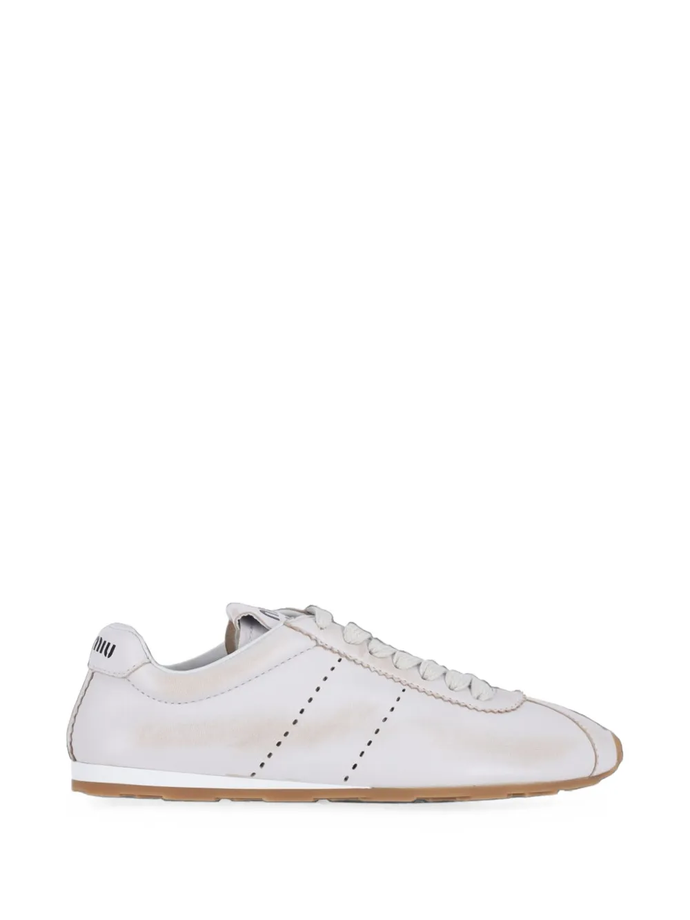 Miu Miu baskets Plume en daim - Blanc