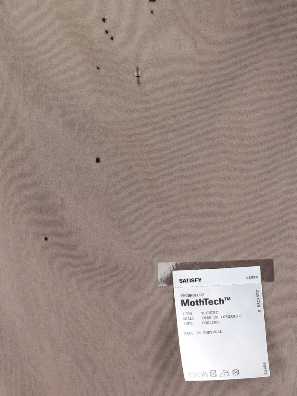 Satisfy MothTech distressed t-shirt Bruin