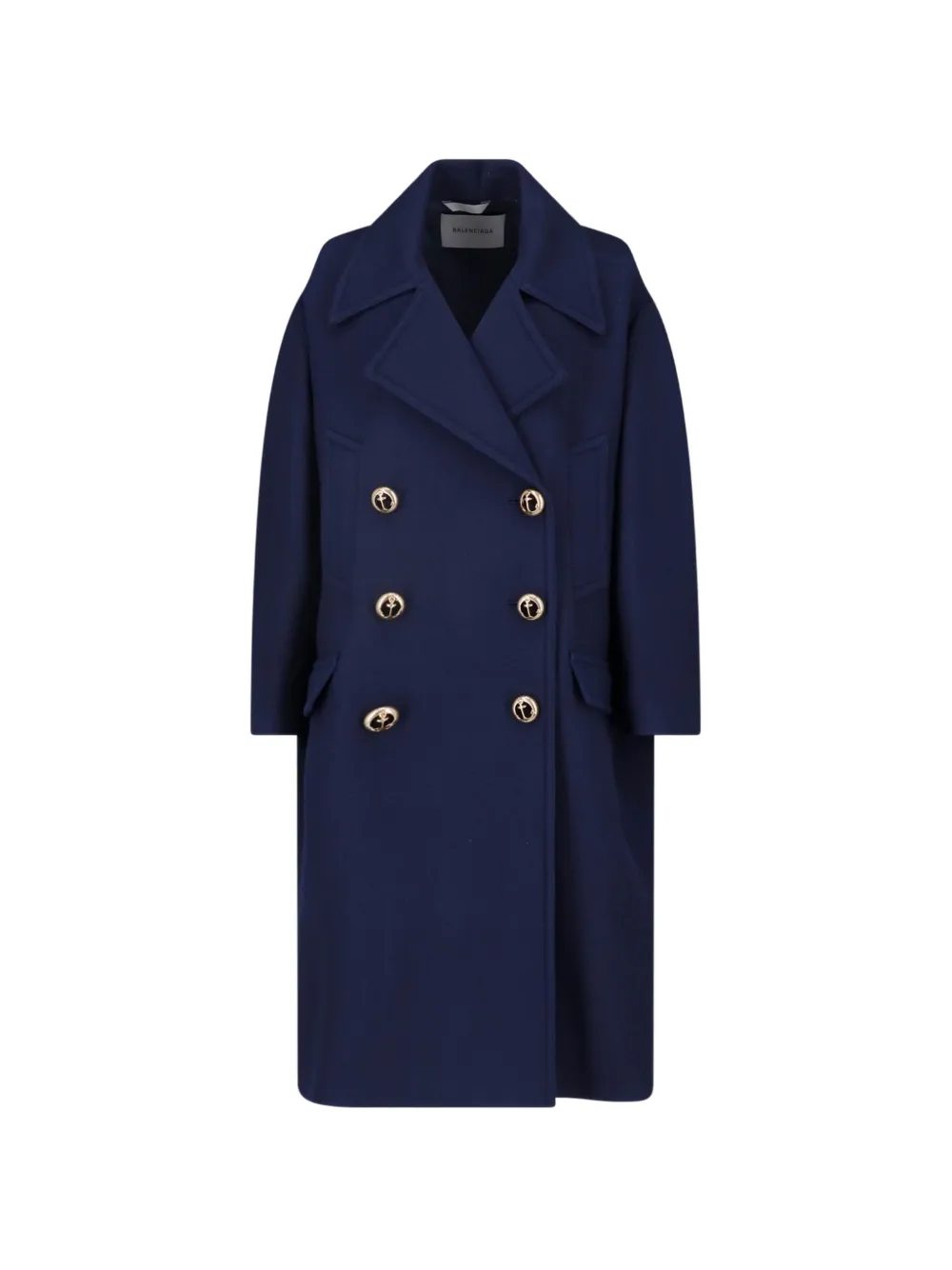 Balenciaga double-breasted anchor-button coat · 38