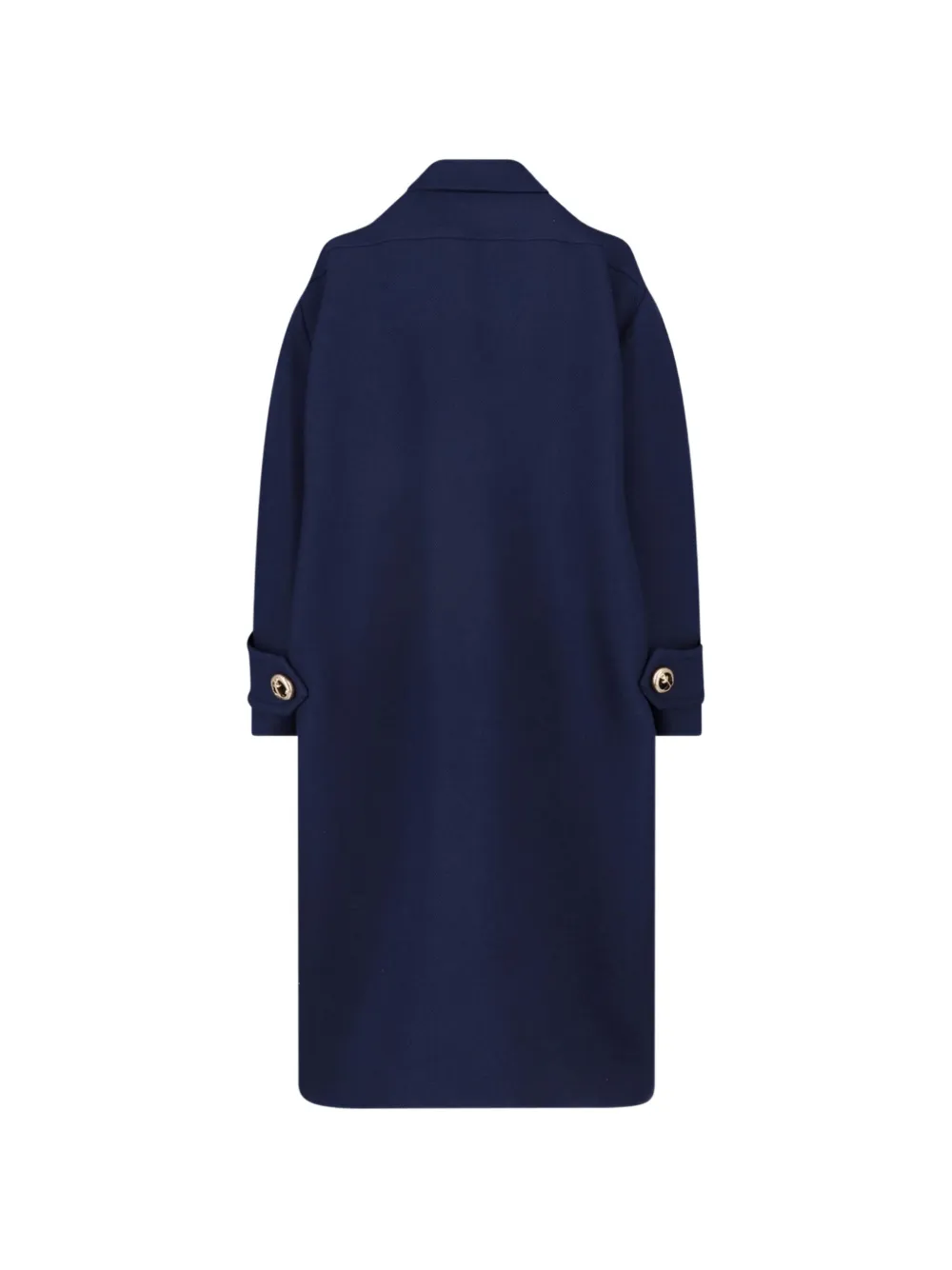 Balenciaga Wollen jas met dubbele rij knopen Blauw