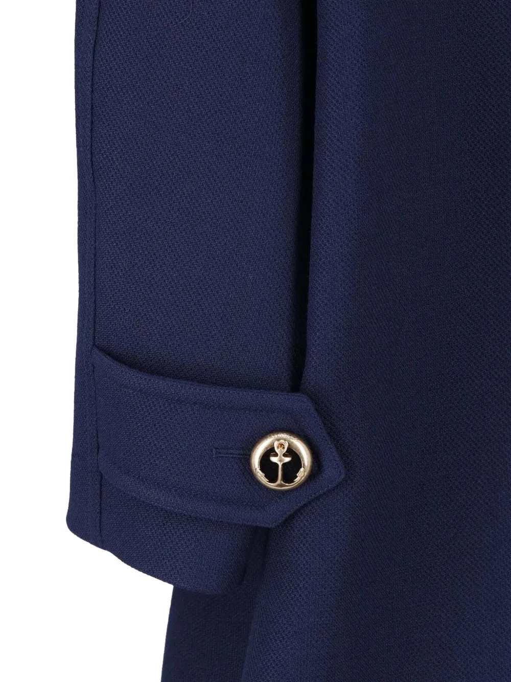 Balenciaga Wollen jas met dubbele rij knopen Blauw