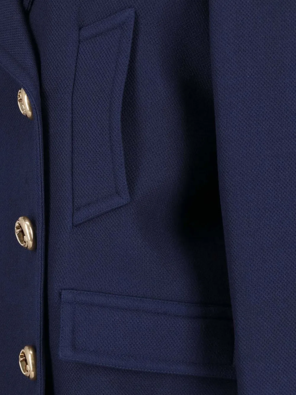 Balenciaga Wollen jas met dubbele rij knopen Blauw