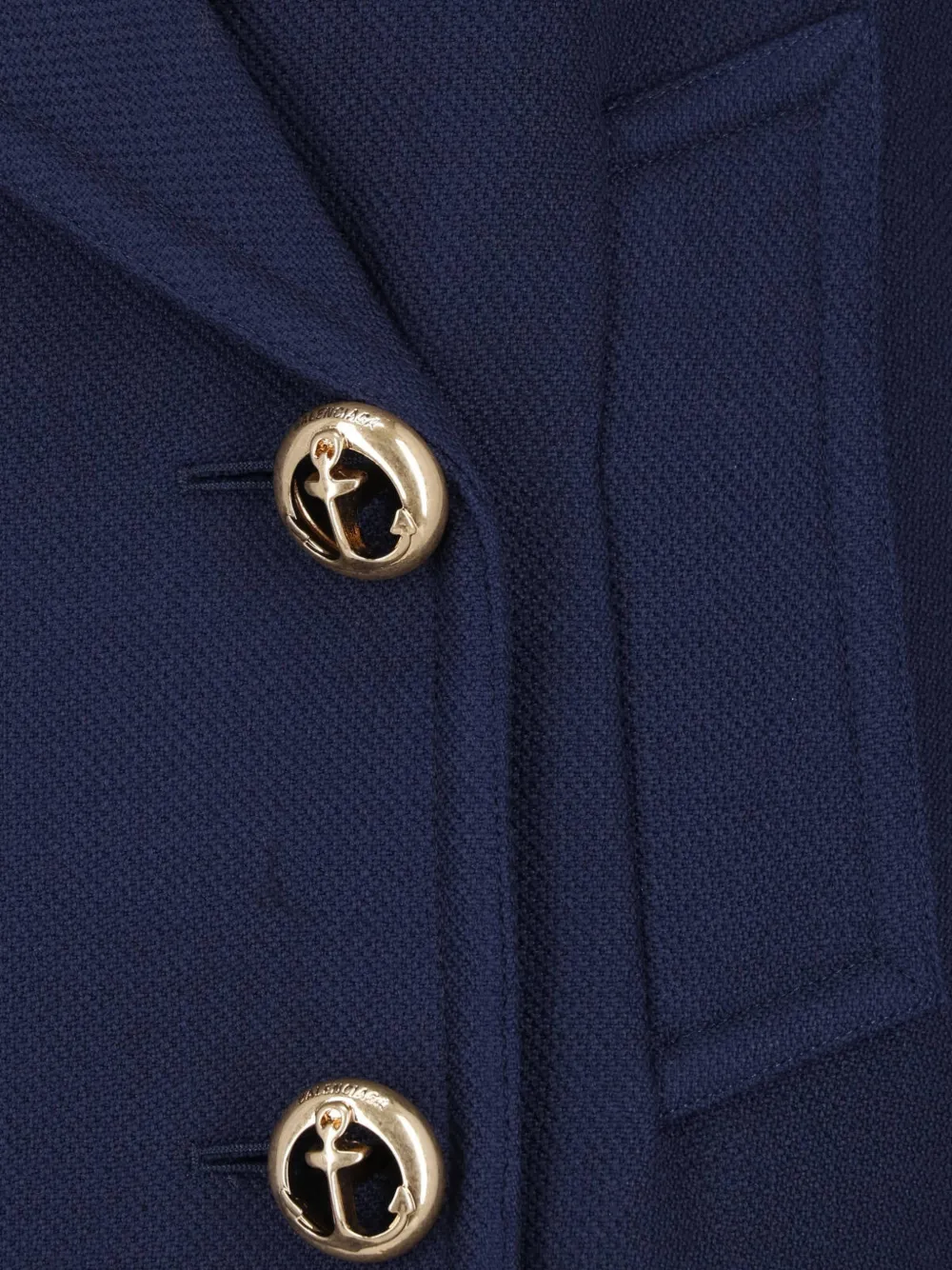 Balenciaga Wollen jas met dubbele rij knopen Blauw