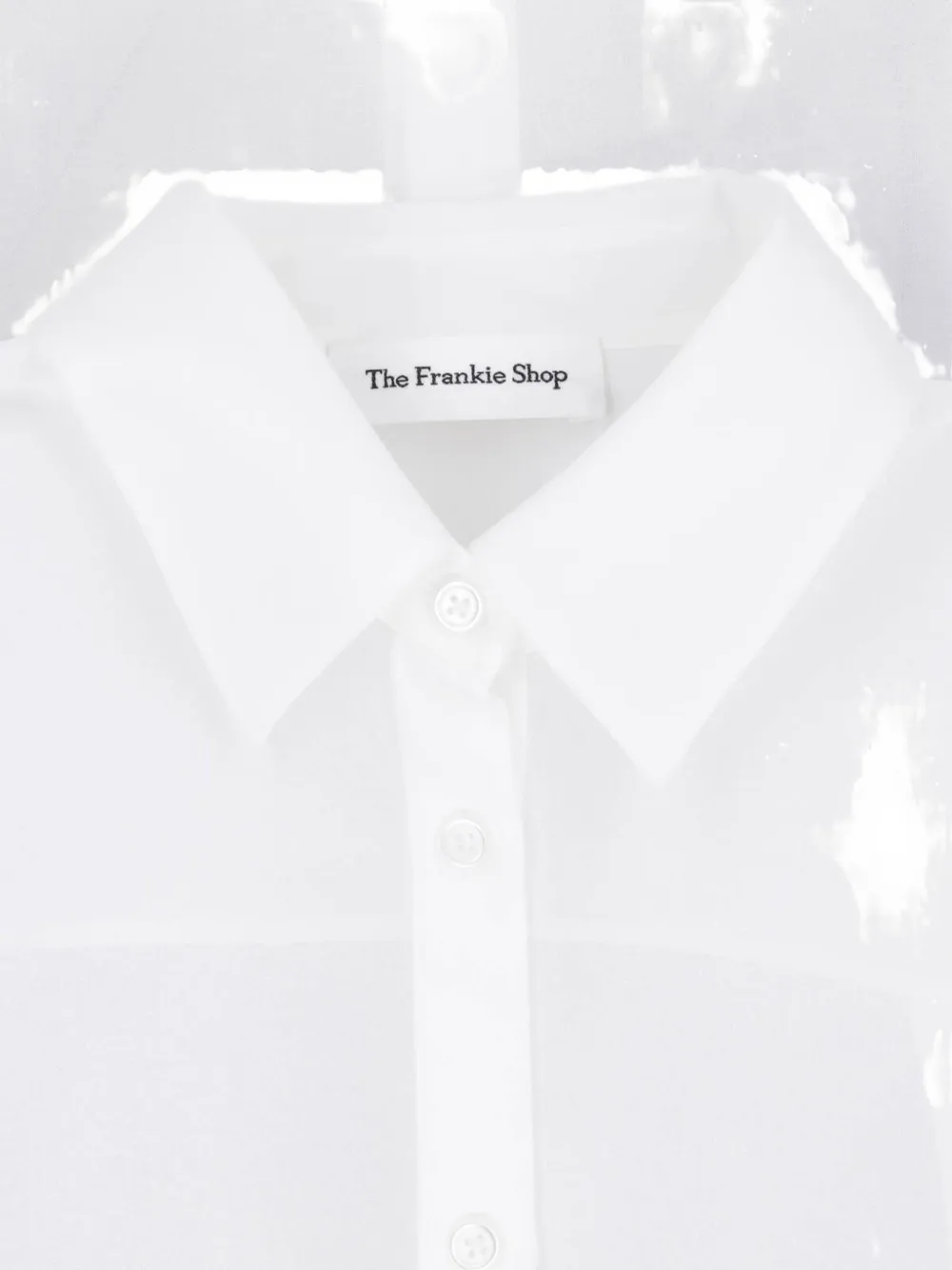 The Frankie Shop Peri Georgette shirt Wit