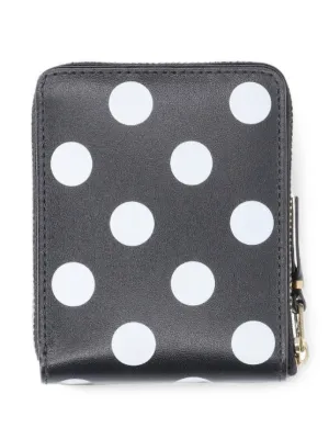 Comme Des Garçons Wallet Polka Dot Printed Wallet | Black