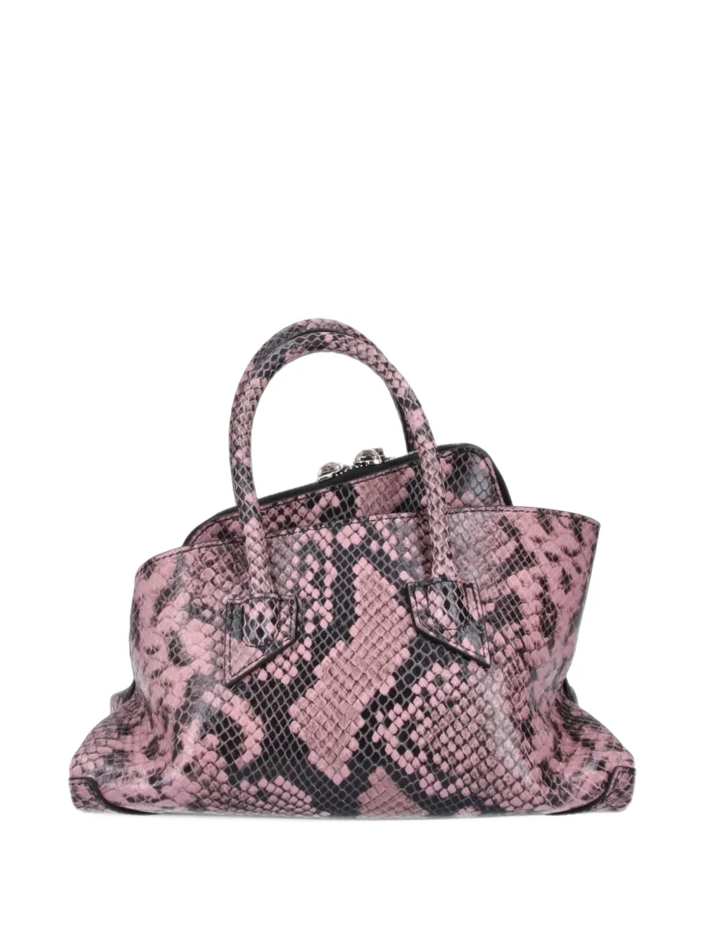 The Attico snake-effect leather tote bag - Rose The Attico snake-effect leather tote bag - Rose