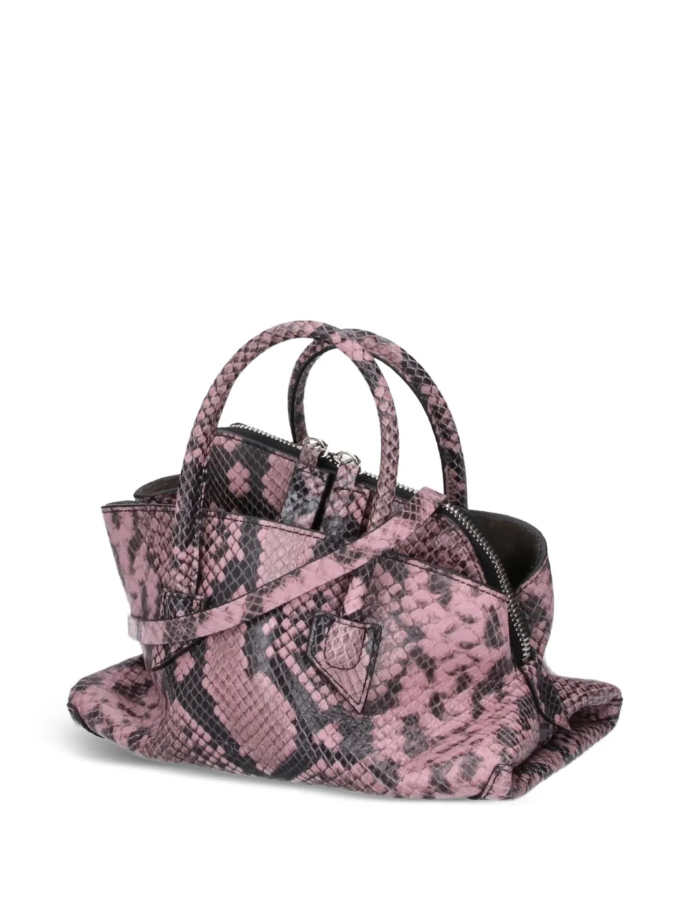 The Attico Sicily leren shopper Roze