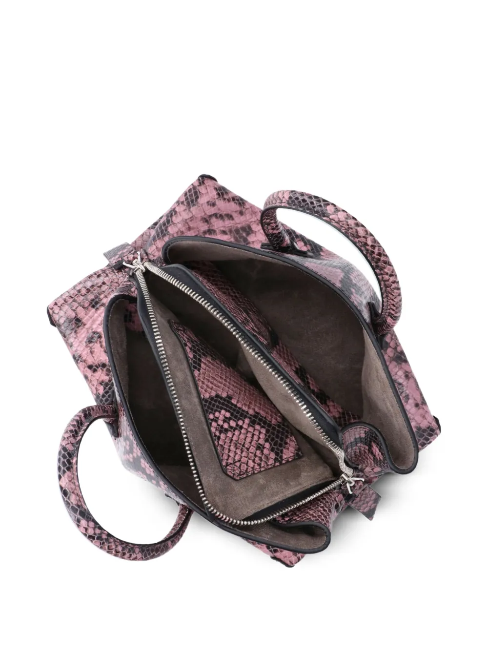The Attico Sicily leren shopper Roze
