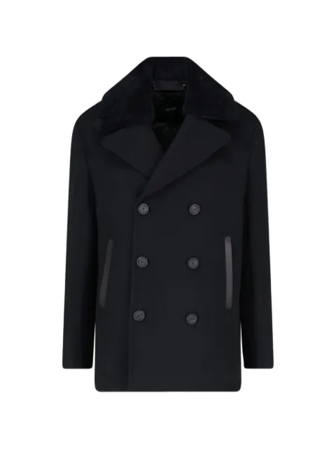 Mackage shearling-collar double-breasted coat