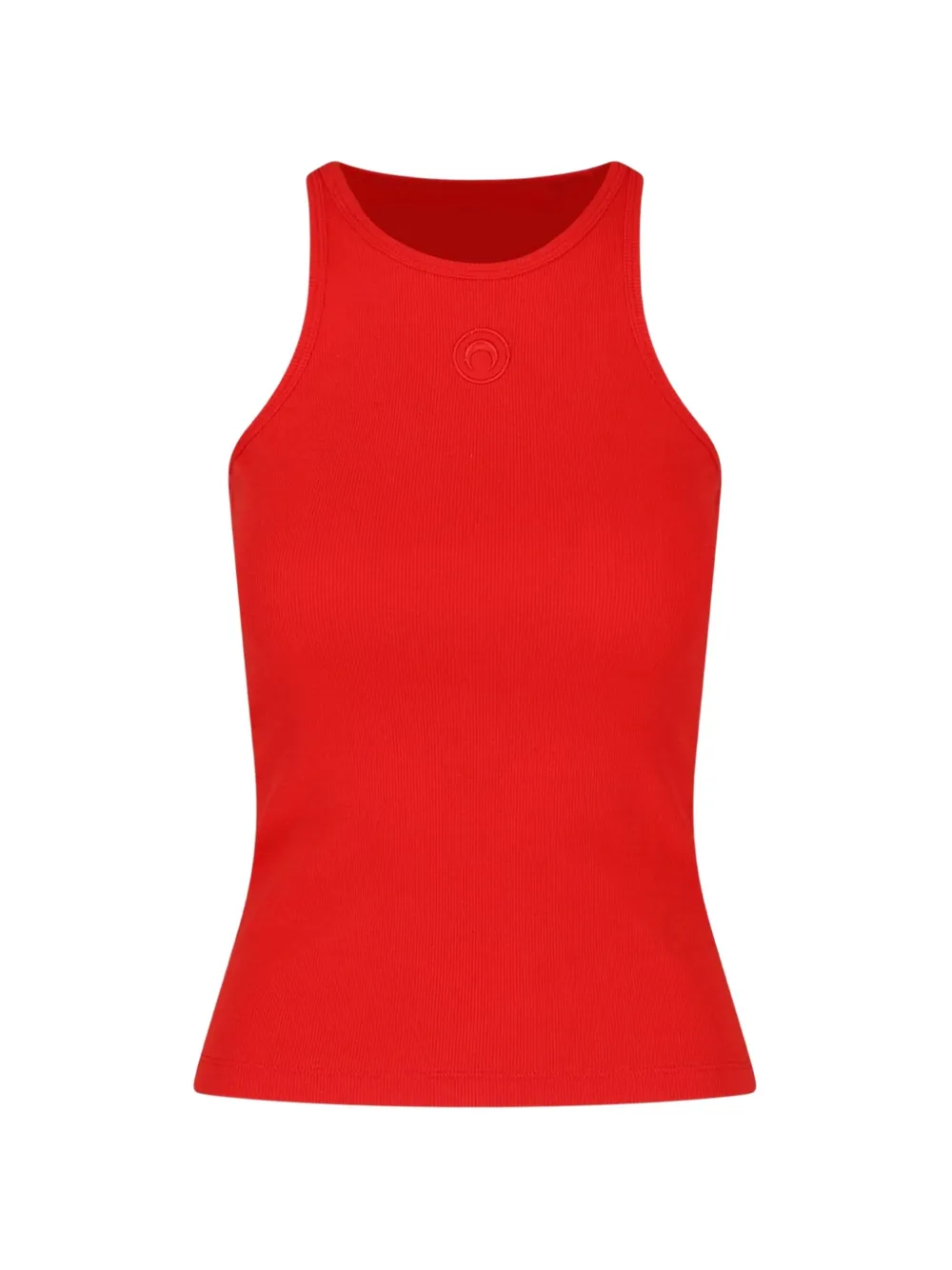 Marine Serre Moon logo ribbed tank top Rood