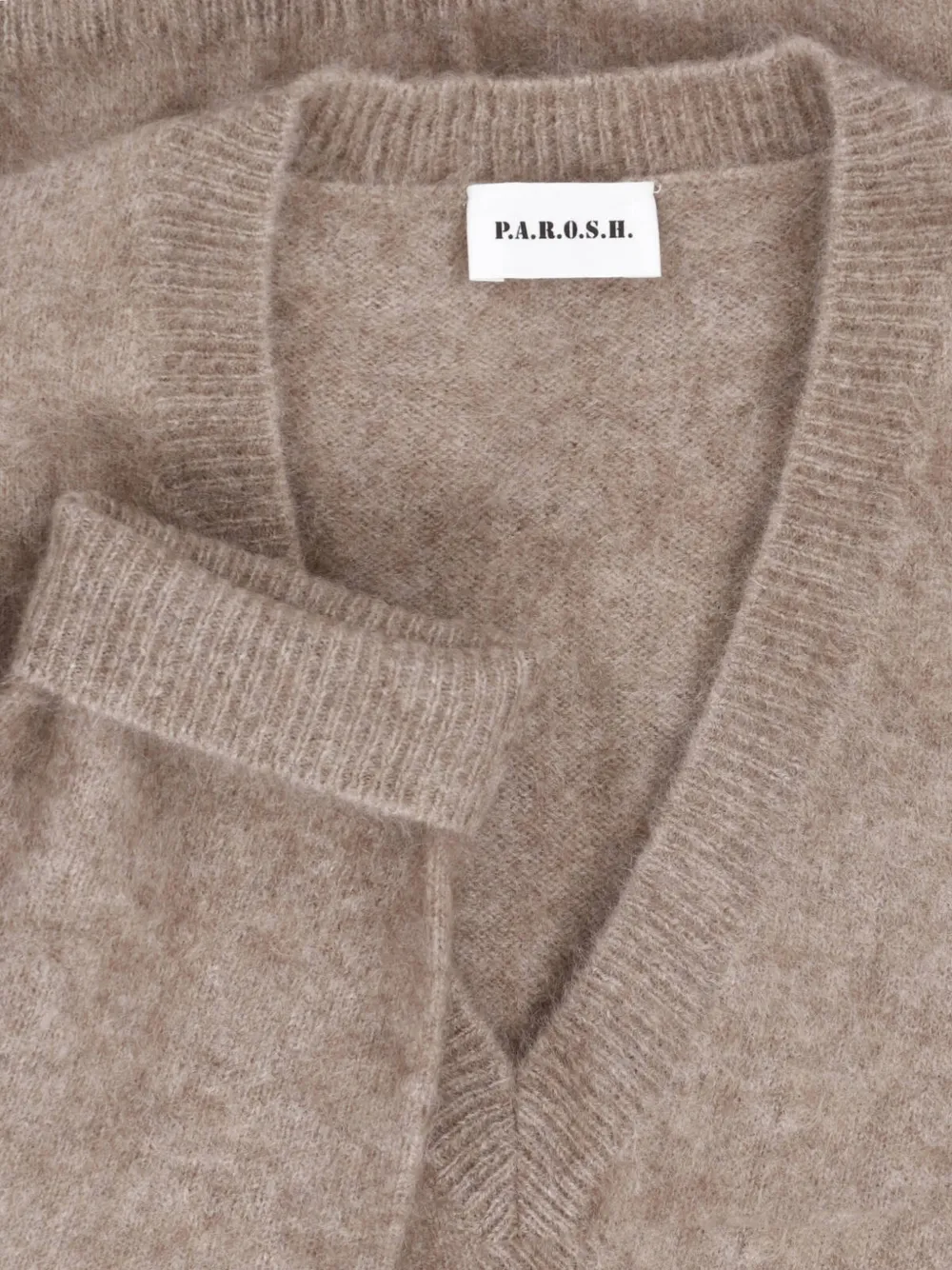 P.A.R.O.S.H. Trui met V-hals Beige