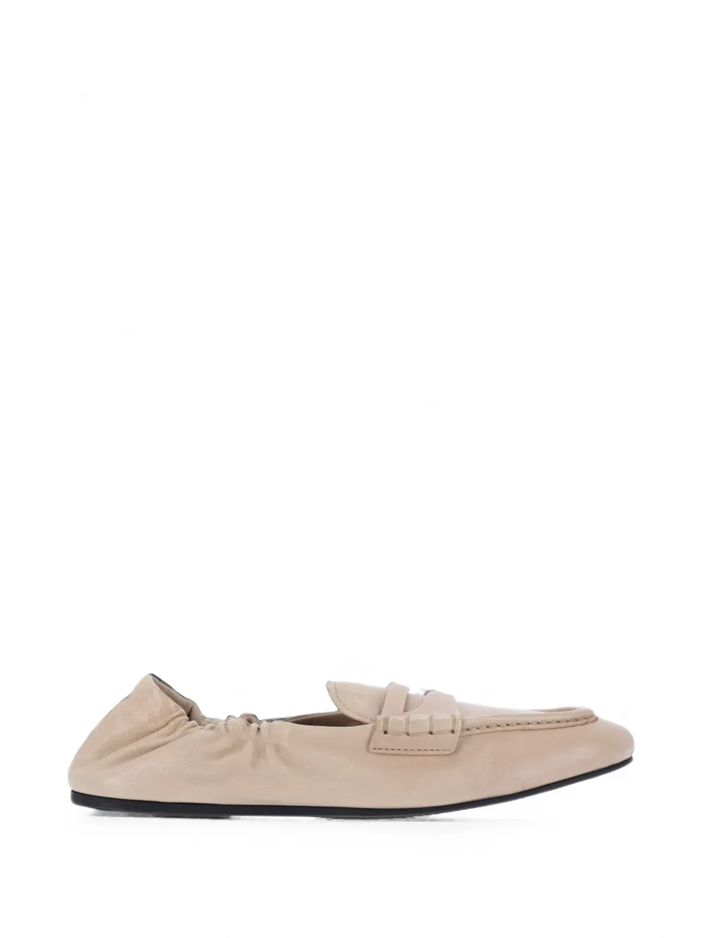 Miu Miu ruches nappa leather loafers - Toni neutri