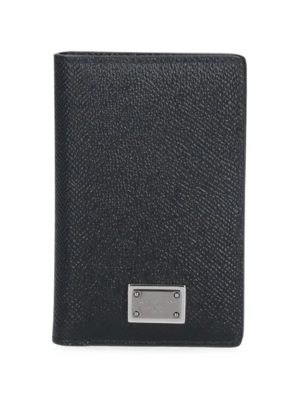 Dolce & Gabbana dauphine-print calfskin bifold card holder - Nero