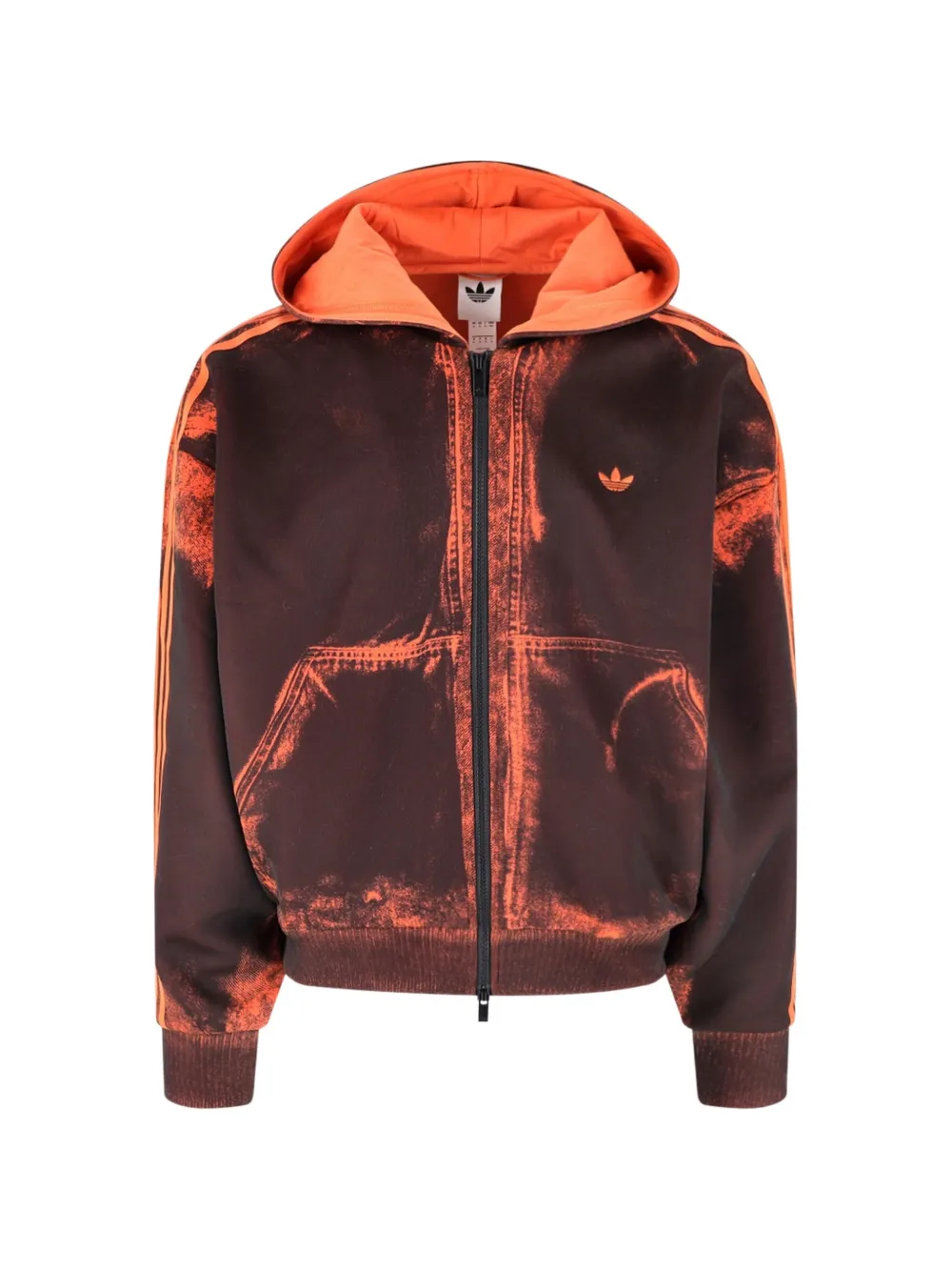 adidas zip-up hoodie | Brown | Image 1
